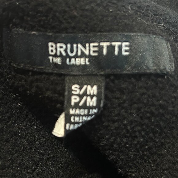 Brunette the Label Black “BLONDE” Sweatshirt Women’s S/M Cozy Casual Pullover - Picture 3 of 4